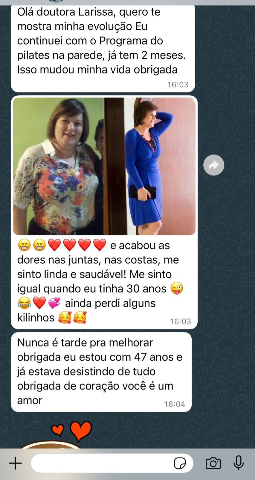 Silvana, depoimento de aluna